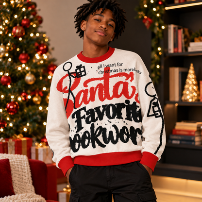 Book Drop Drip Youth Sweater