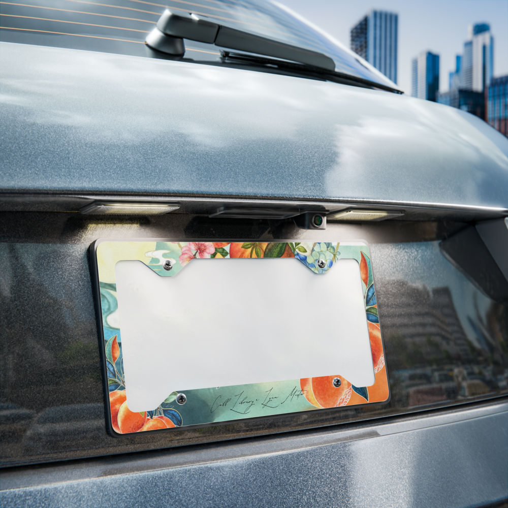 Sweet Peach License Plate Frame