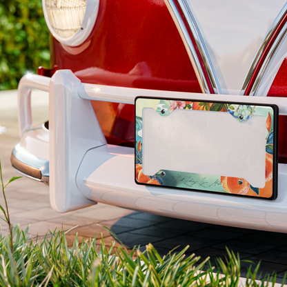 Sweet Peach License Plate Frame