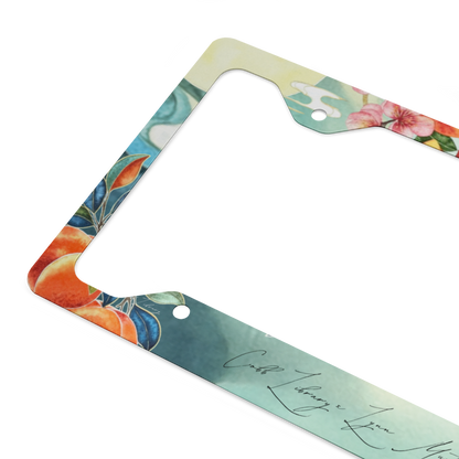Sweet Peach License Plate Frame